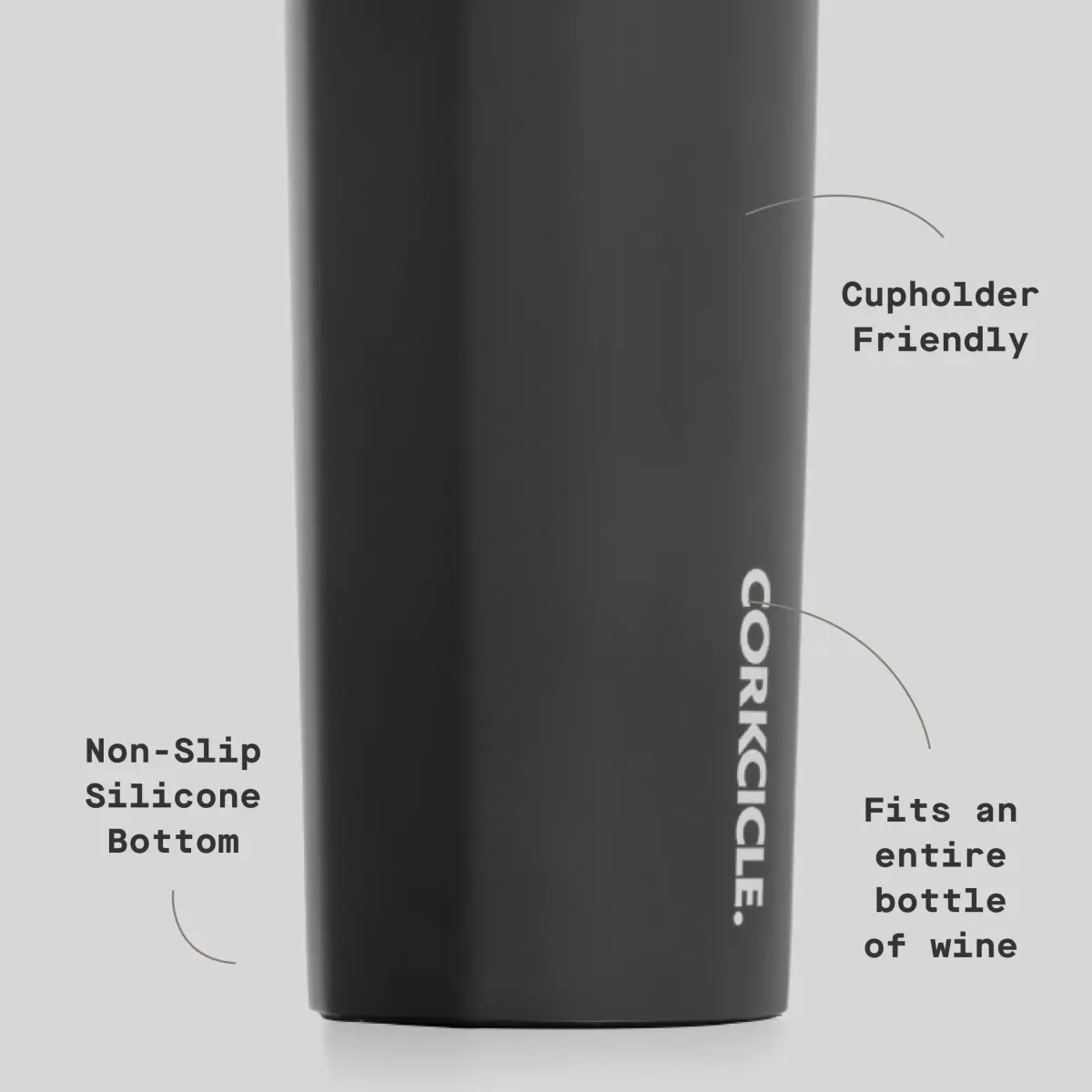 Corkcicle Classic Canteen 750ml (25 oz) Triple Insulated Bottle, Black | Keeps Drinks Cold 25 Hrs, Hot 13 Hrs - view 4