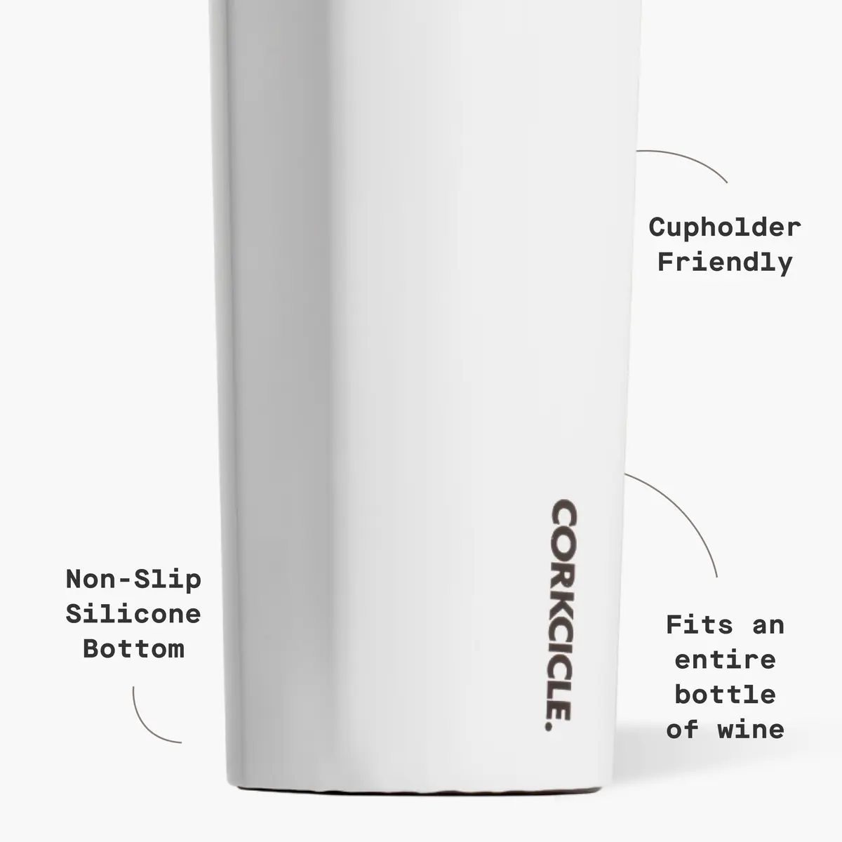 Corkcicle Classic Canteen 25 oz Triple Insulated Bottle, Gloss White - view 4