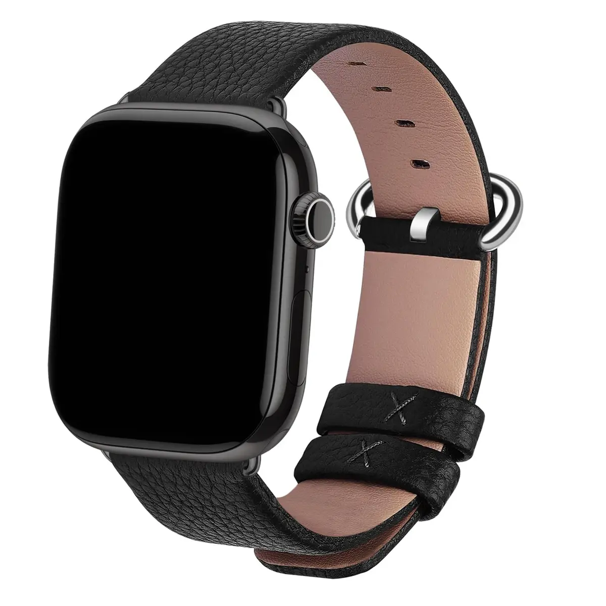 Fullmosa Leather Band for Apple Watch 46/45/44/42mm | Elegant, Genuine Cowhide Leather, Unisex - main product image