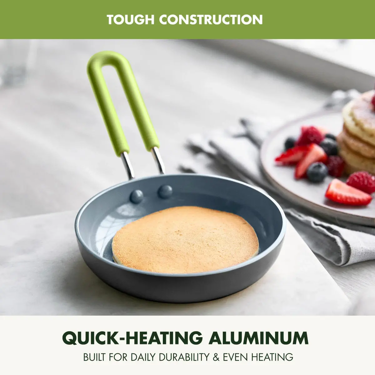 GreenPan Mini Healthy Ceramic Nonstick Egg Pan 12.5 cm (5") | Perfect for Single Servings - view 2