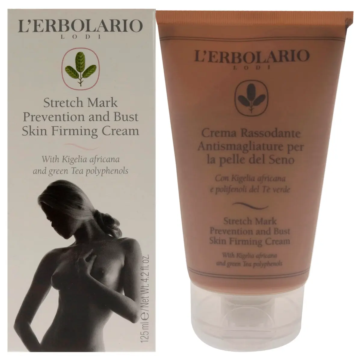 L'Erbolario Stretch Mark Prevention and Bust Skin Firming Body Cream 4.2 oz | Hydrates & Tightens for Dry Skin - main product image