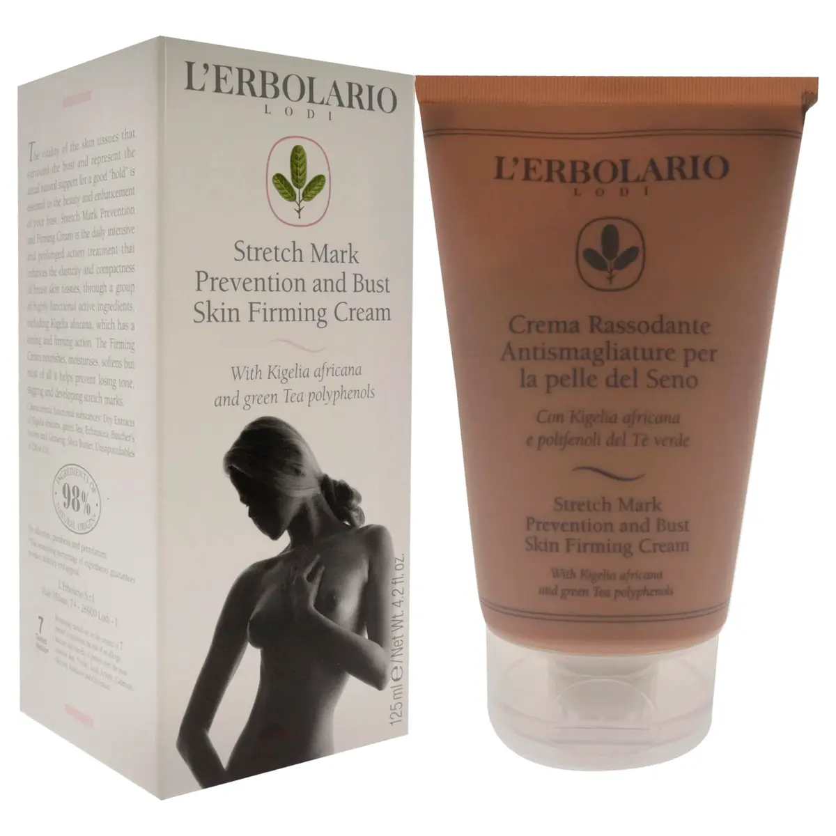 L'Erbolario Stretch Mark Prevention and Bust Skin Firming Body Cream 4.2 oz | Hydrates & Tightens for Dry Skin - view 3