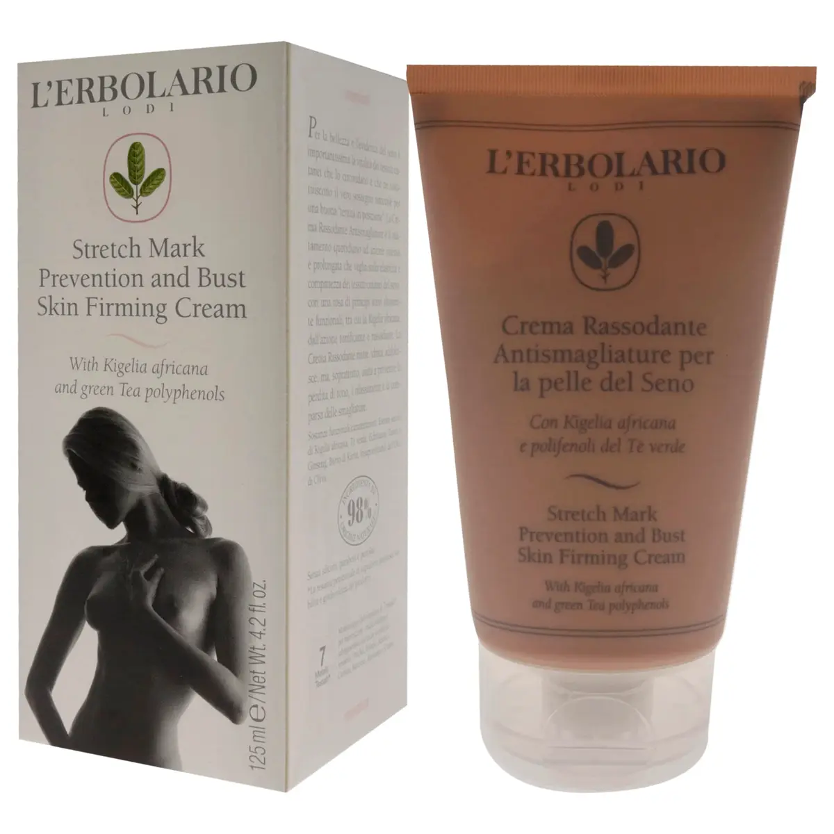 L'Erbolario Stretch Mark Prevention and Bust Skin Firming Body Cream 4.2 oz | Hydrates & Tightens for Dry Skin - view 4