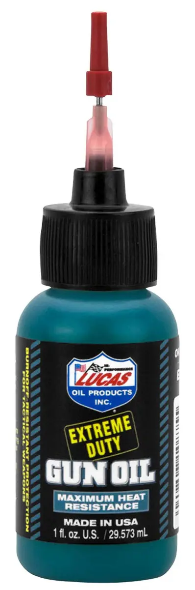 Lucas Oil Extreme Duty Gun Oil 29.57ml (1 Fl Oz) | High Heat & Friction Lubricant - main product image