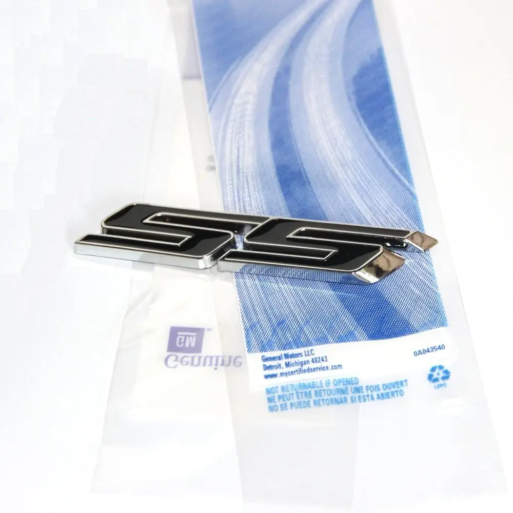 Yoaoo OEM Chrome SS Emblem Badge Sticker 3D Logo 3.6 inch | Weatherproof Alloy - main product image