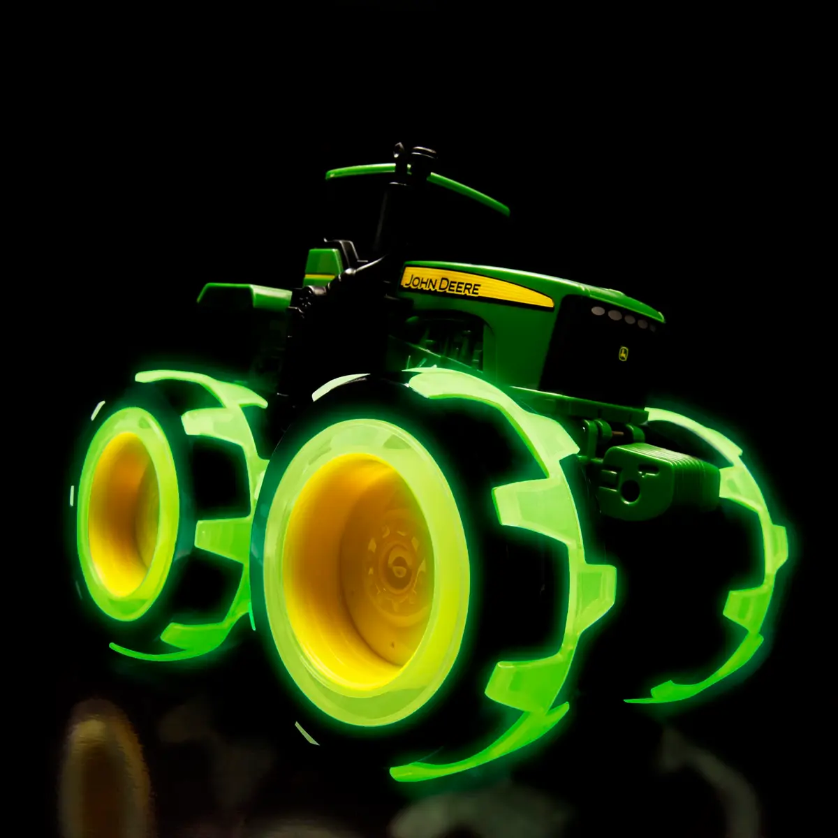 TOMY Monster Treads Lightning Wheels John Deere Tractor 18cm (7.5in) | Motion Activated Light Up Toy - view 2