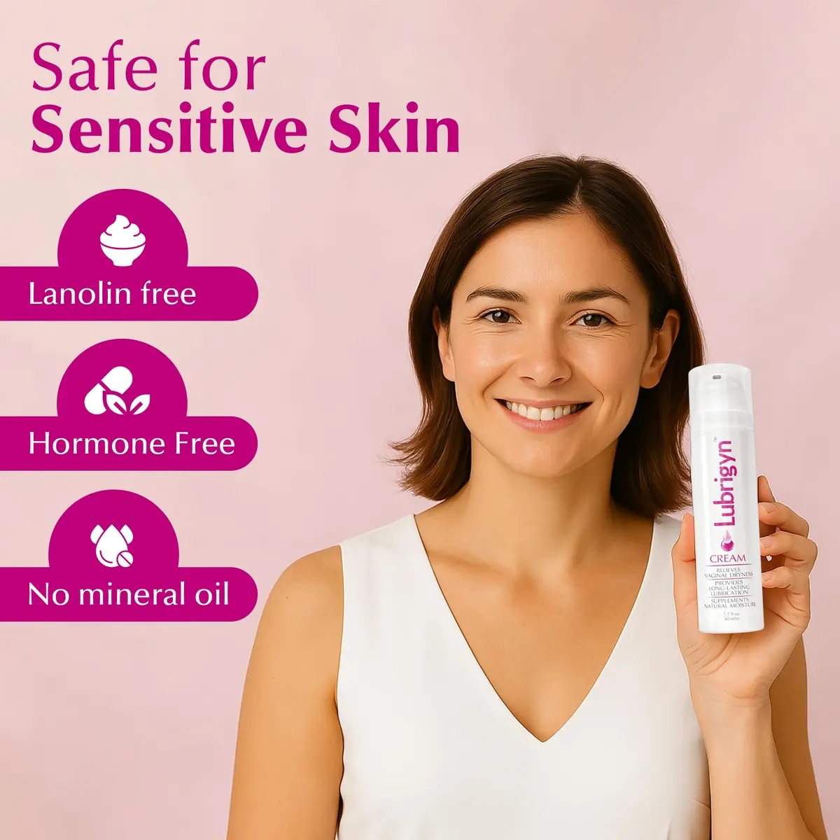 Lubrigyn Cream for Feminine Care 1.7 fl oz | Moisturizing Intimate Lubricant with Hyaluronic Acid - view 4