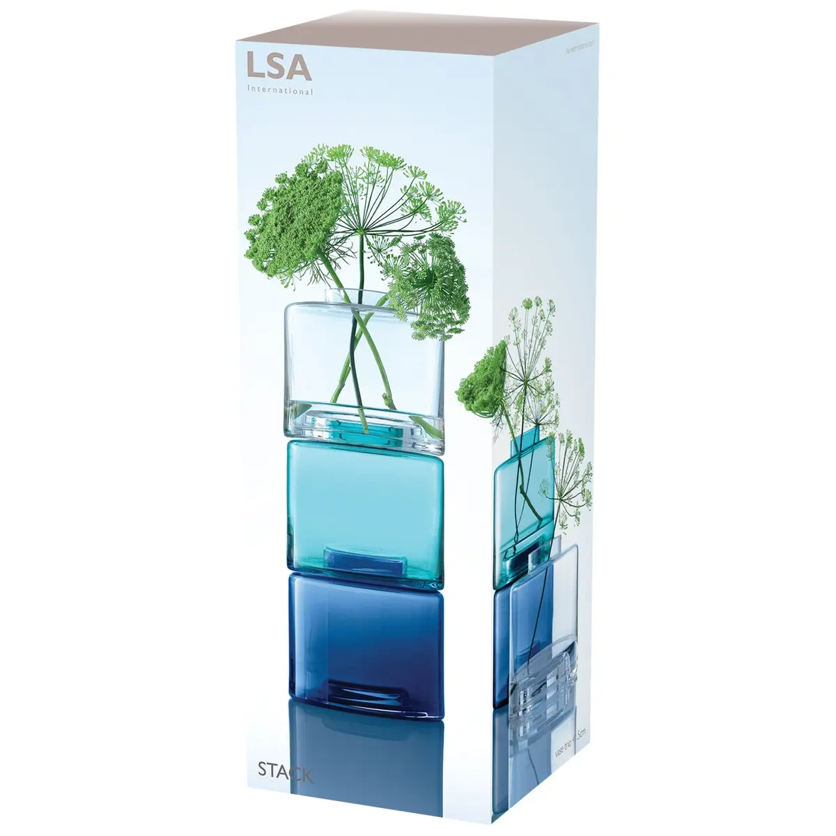 LSA International Stack Vase Trio 41.5 cm (16.25") | Handmade Mouth Blown Glass - view 6