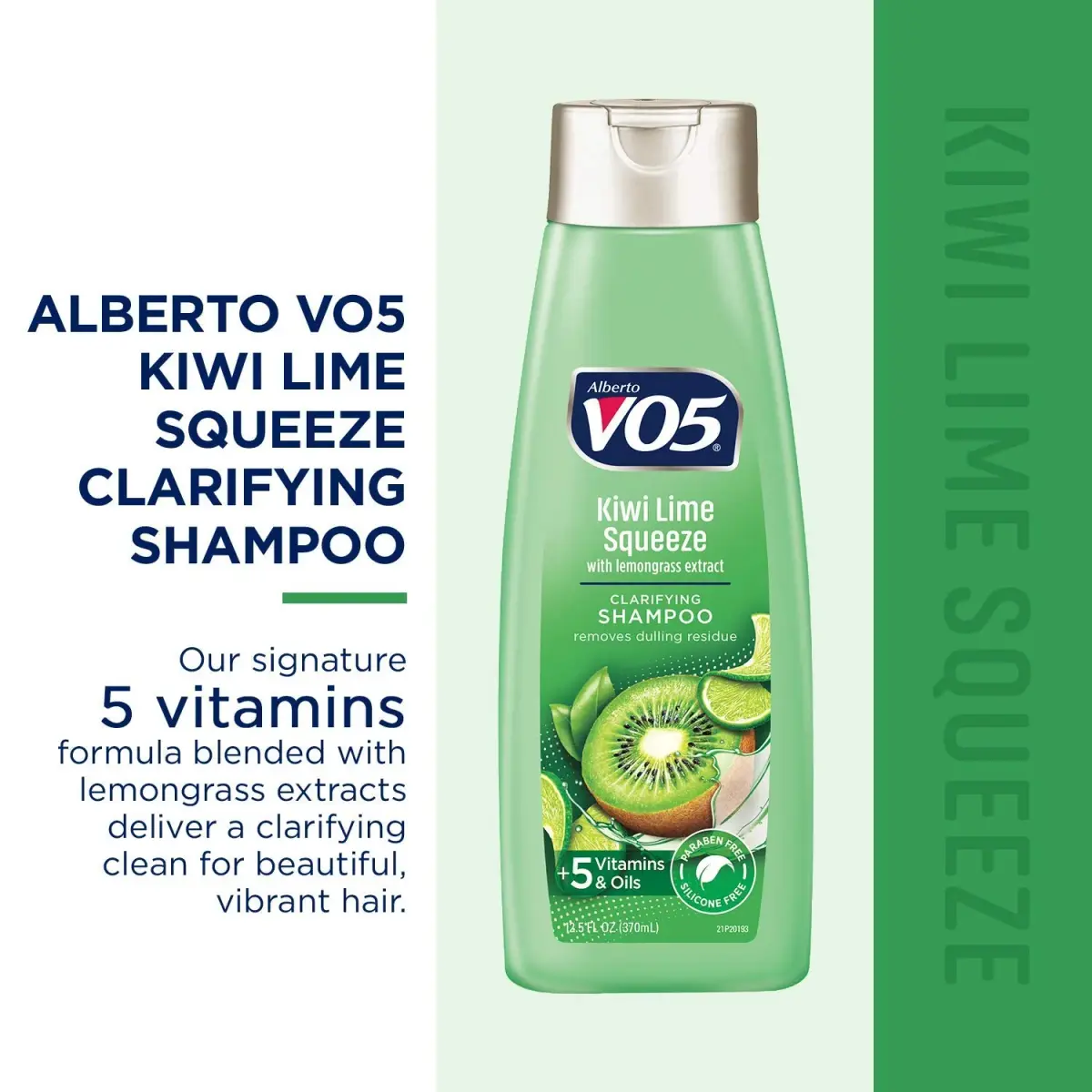 VO5 Herbal Escapes Clarifying Shampoo Kiwi Lime Squeeze 370ml (12.5 Fl Oz) | Nourishes Hair for Fuller, Thicker Look - view 2
