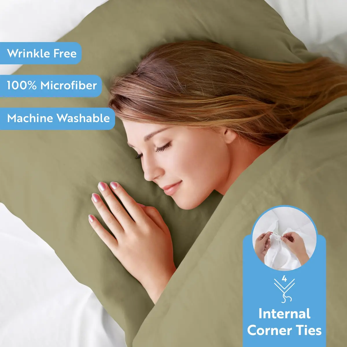 Linen Market Soft Brushed Microfiber Duvet Cover Set King | Luxurious & Durable (70-120 chars) - view 2