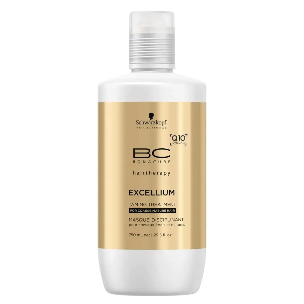 BC Bonacure EXCELLIUM Taming Treatment with Q10+ Omega-3, 25.5-Ounce | Nourishes & Tames Coarse Hair, Preserves Color, Supports Youthful Vitality - main product image