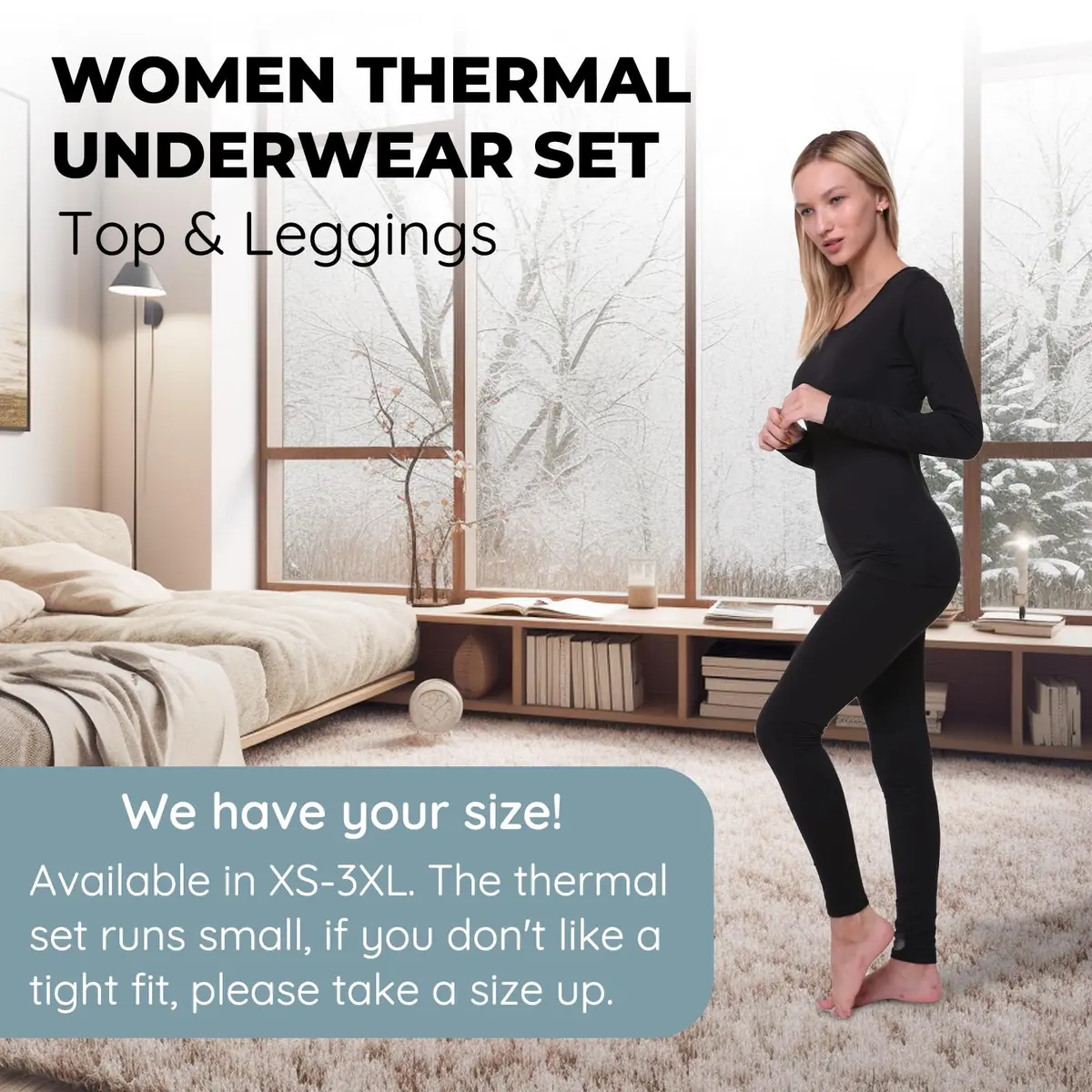 Ultra Dry Women Thermal Set Black Medium | Lightweight Fleece & Flexibility - view 3