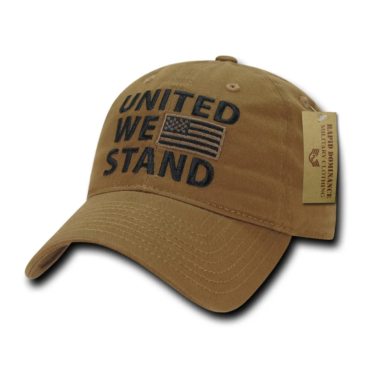 Rapid Dominance Relaxed Graphic Cap, Coyote | Adjustable Dad Hat Cotton - main product image