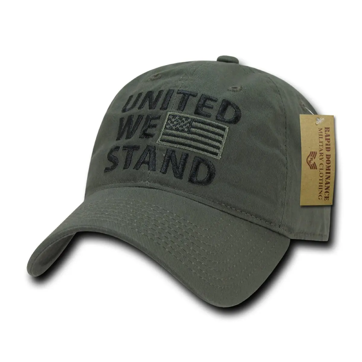 Rapid Dominance Relaxed Graphic Cap, Olive | Classic Dad Fit, Adjustable, Cotton - main product image