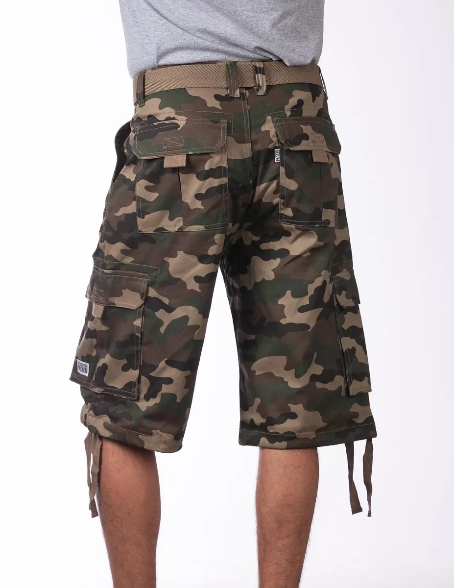 Pro Club Men's Cotton Twill Cargo Shorts with Belt, 34" | Classic Loose Fit, Durable & Breathable - view 3