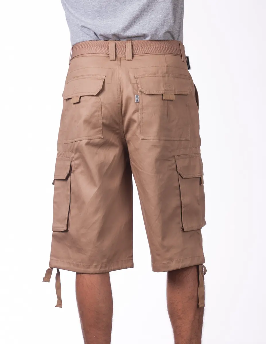 Pro Club Men's Cotton Twill Cargo Shorts with Belt, 36" | Classic Loose Fit, Durable & Breathable - view 5