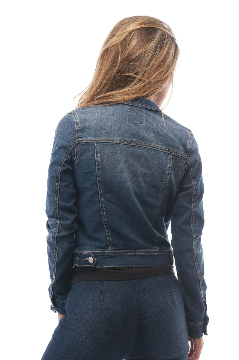 Khanomak Denim Jean Jacket XX-Large | Casual Hollywood Style with Button Closure - view 2