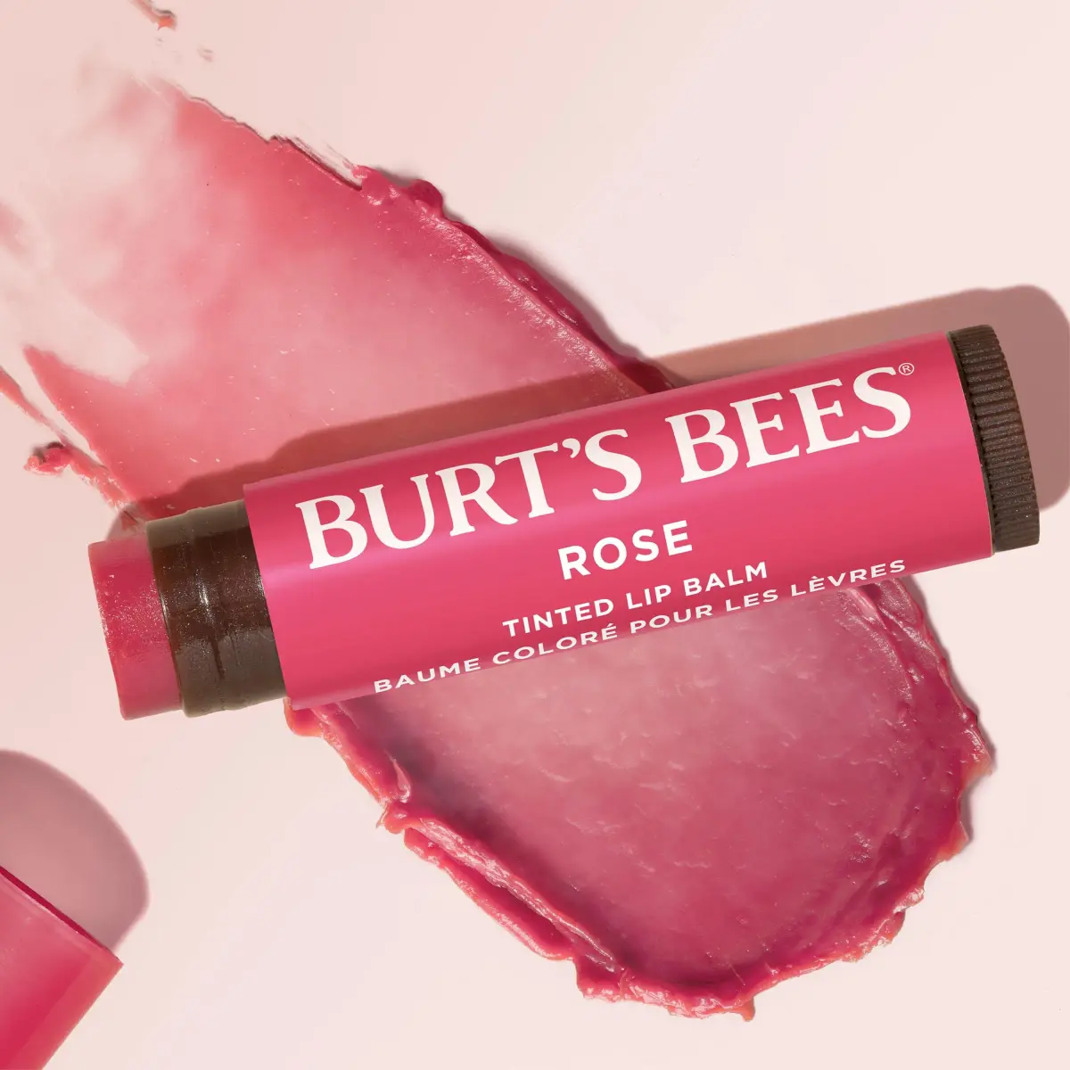 Burt's Bees Tinted Lip Balm, Petal Rose, 0.15 oz. (4.25g) | 8-Hour Moisture & Hint of Color - view 6