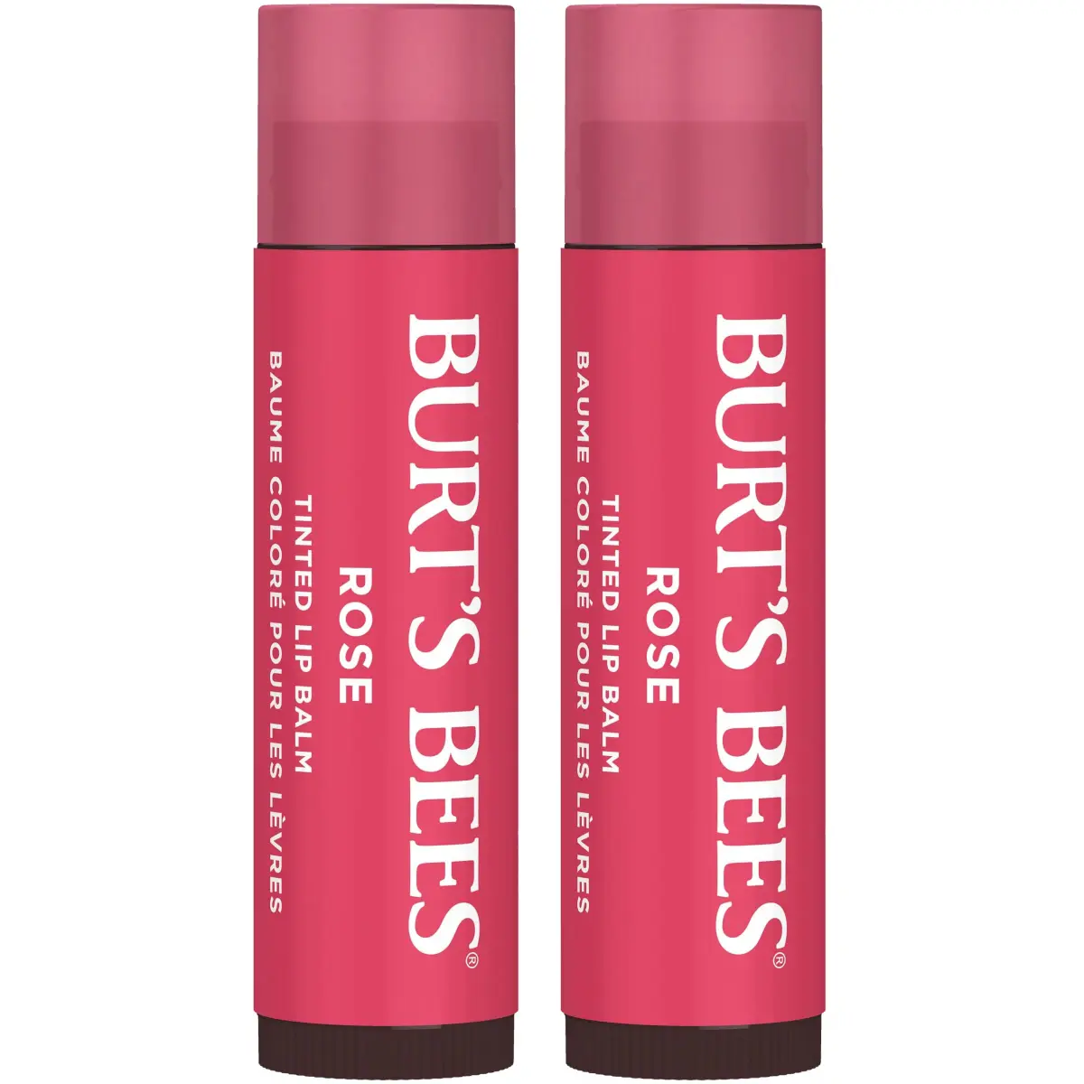 Burt's Bees Tinted Lip Balm, Petal Rose, 0.15 oz. (4.25g) | 8-Hour Moisture & Hint of Color - main product image