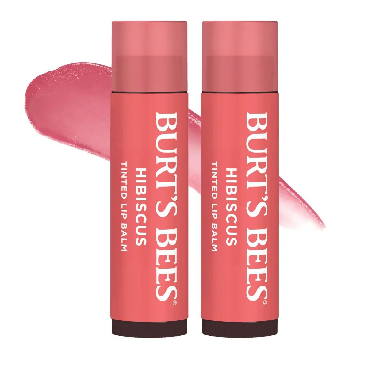 Burt's Bees Tinted Lip Balm Hibiscus 2-Pack | Natural Hydration with Shea Butter - main product image