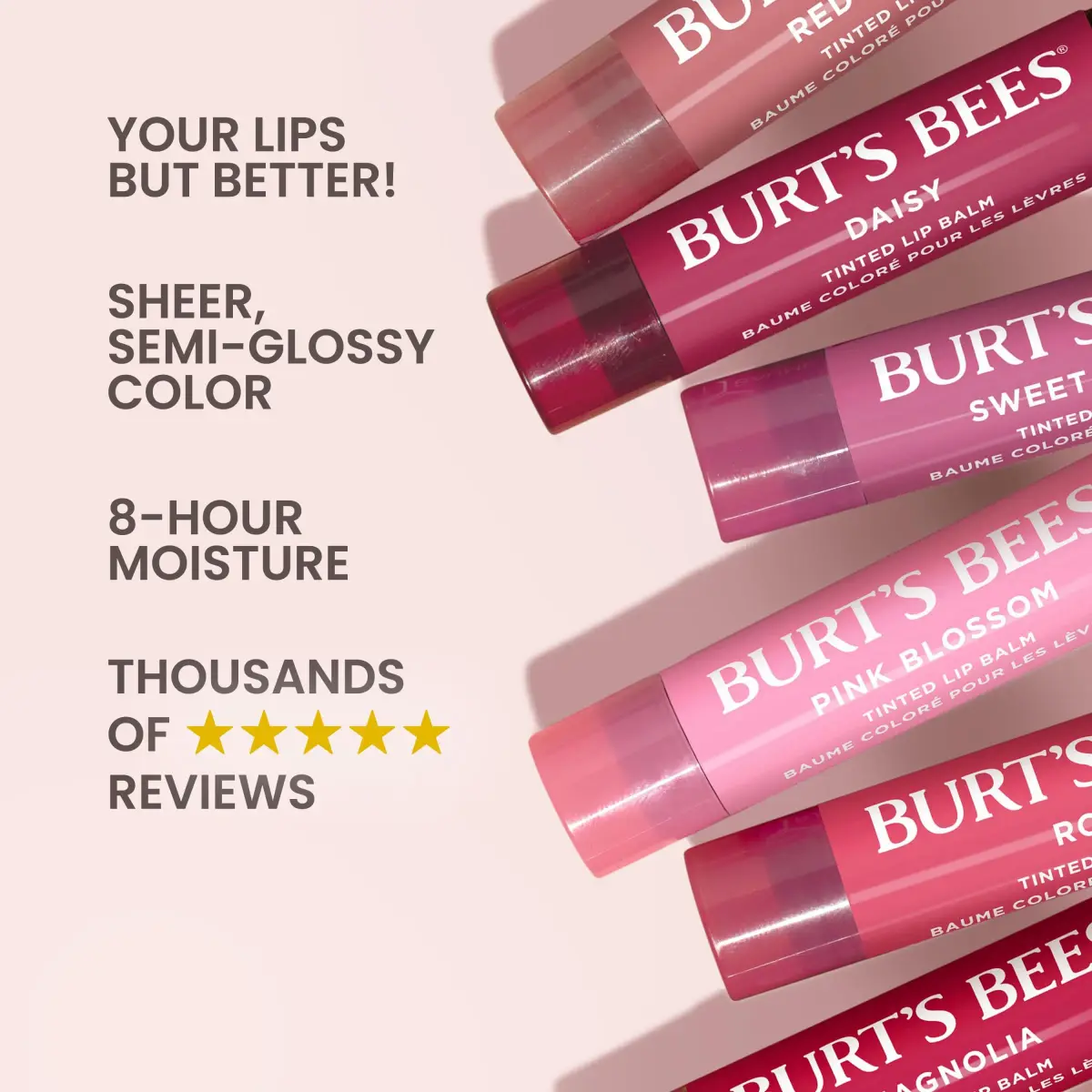 Burt's Bees Tinted Lip Balm Hibiscus 2-Pack | Natural Hydration with Shea Butter - view 3