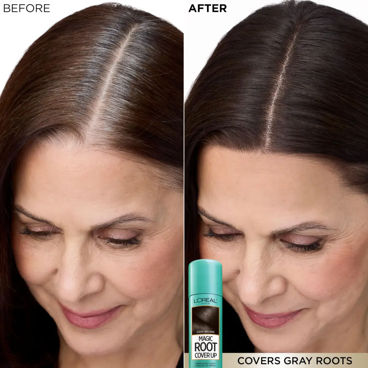 L'Oreal Paris Magic Root Cover Up Gray Hair Spray, Dark Brown, 2 oz (59 ml) | Ammonia-Free Temporary Root Concealer - view 4