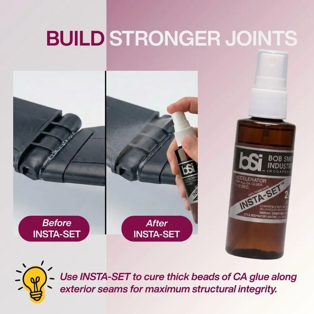 Bob Smith Industries Insta-Set Accelerator 60ml (2 fl oz) | Bonds Instantly on Most Surfaces - view 5