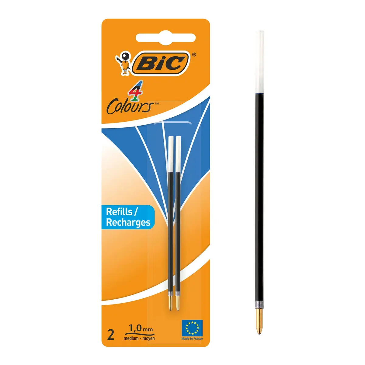 BIC Ballpoint Pen 4 Colours 2 Items Blue | 4 Ink Colours, 2 Pack, USA Import - main product image