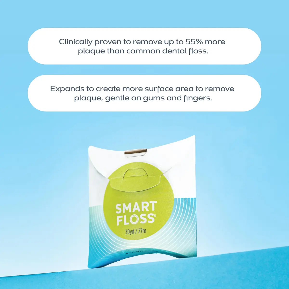 drTung's Smart Floss - Expanding Natural Waxed Dental Floss Pack of 2 | Clinically Proven 55% More Plaque Removal - view 4