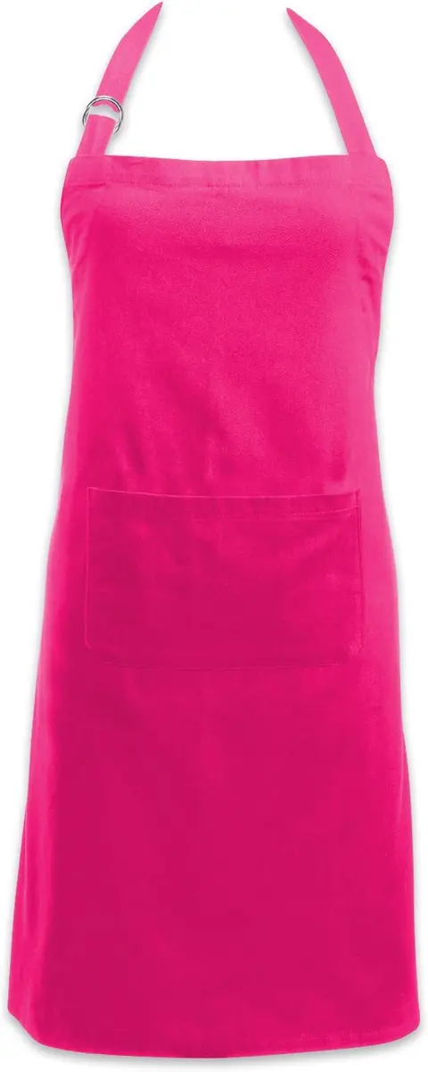 DII Neon Pink Chef Apron | Unisex Cotton Kitchen Essential (28in x 32in) - main product image