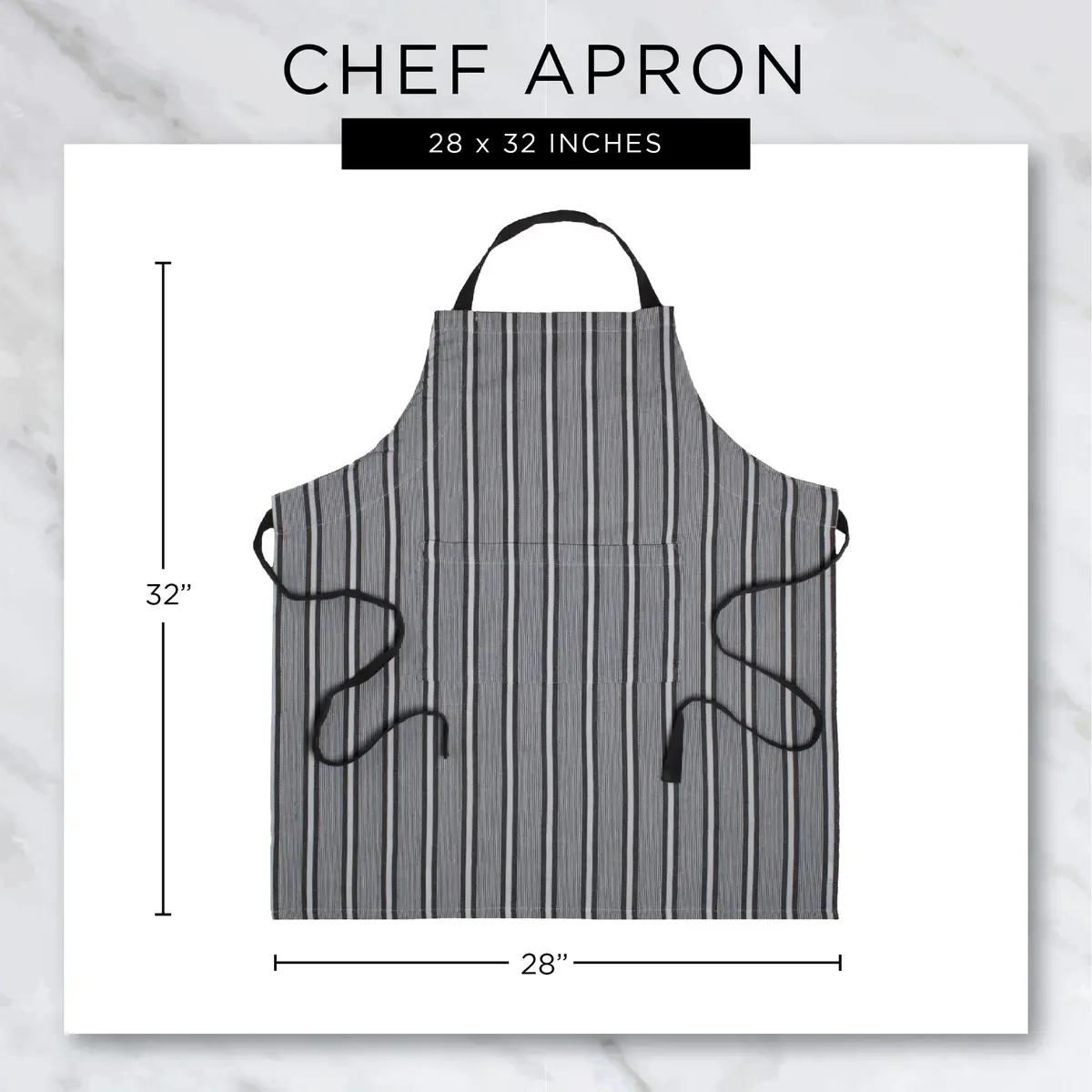 DII Neon Pink Chef Apron | Unisex Cotton Kitchen Essential (28in x 32in) - view 8