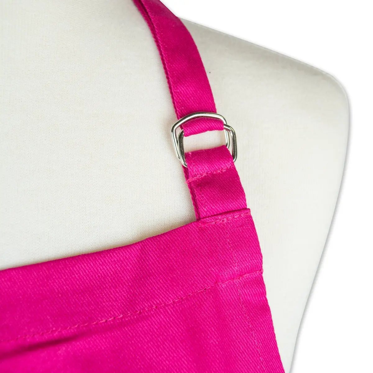 DII Neon Pink Chef Apron | Unisex Cotton Kitchen Essential (28in x 32in) - view 4