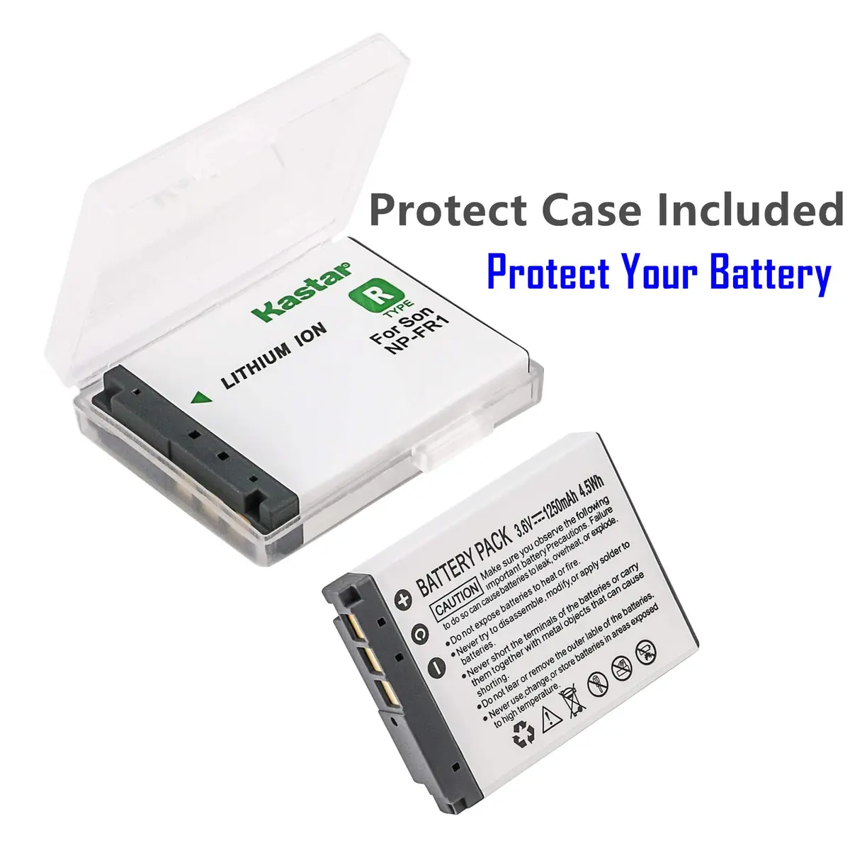 Kastar NP-FR1 Battery 2-Pack & Charger Kit for Sony NPFR1, DSC Models | 18-Month Warranty, 2 Batteries, Travel & Car Chargers - view 2
