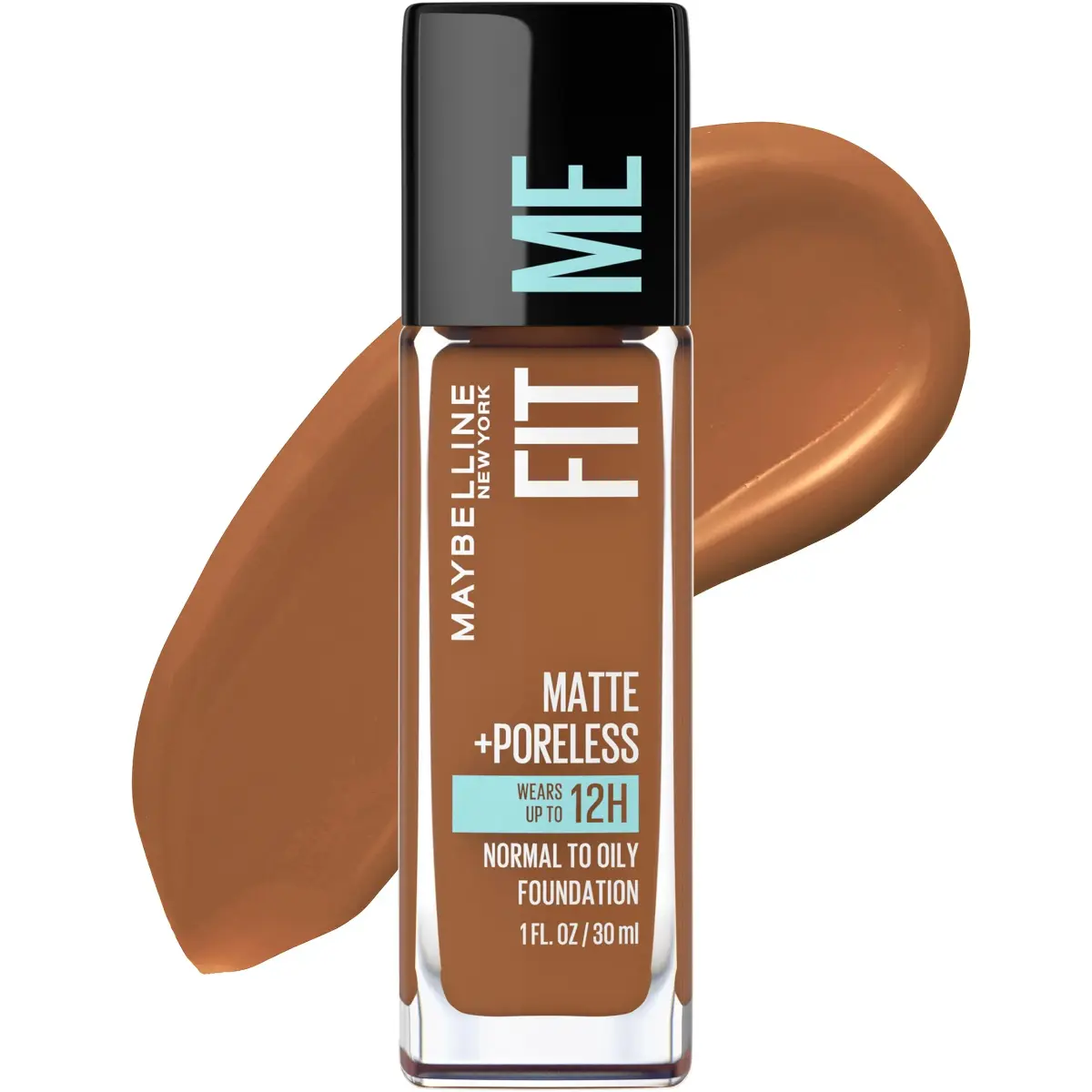 Maybelline Fit Me Matte + Poreless Liquid Foundation, Mocha, 1 Fl Oz | Oil-Free, Pore Minimizing - main product image