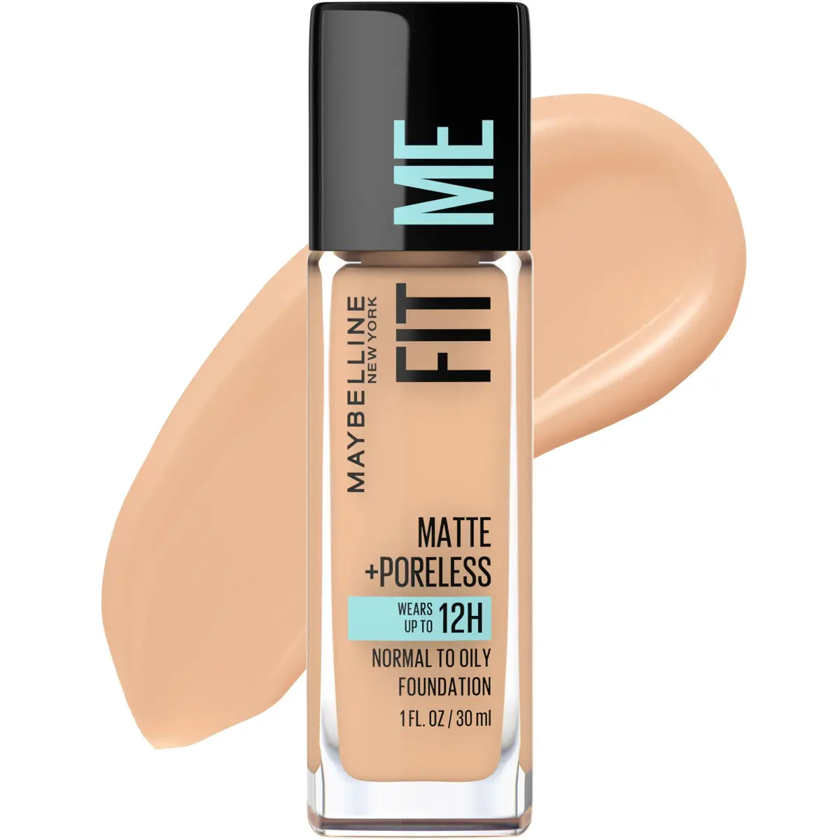 Maybelline Fit Me Matte + Poreless Liquid Foundation, 222 True Beige, 1 Fl Oz | Oil-Free, Pore Minimizing - main product image