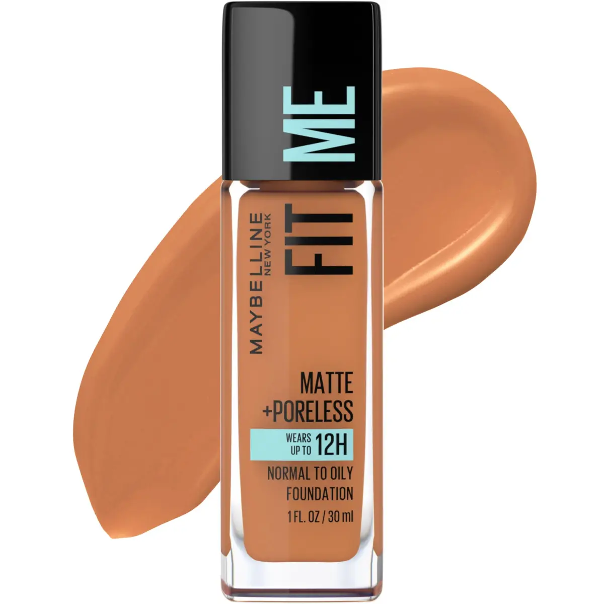Maybelline Fit Me Matte + Poreless Liquid Foundation, 338 Spicy Brown, 1 Fl Oz | Oil-Free, Pore Minimizing - main product image