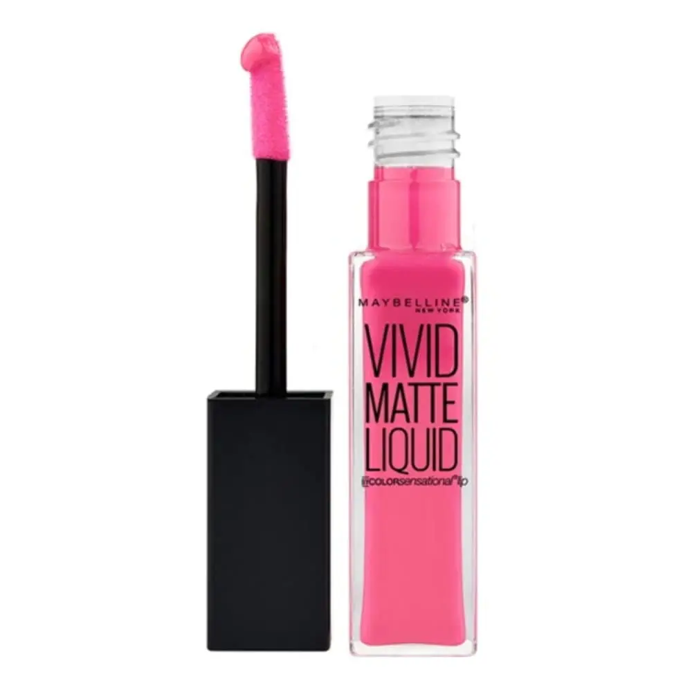 Maybelline New York Color Sensational Vivid Matte Liquid Lipstick Pink Charge 7.7ml (0.26 fl oz) | High Pigment Matte Finish - main product image