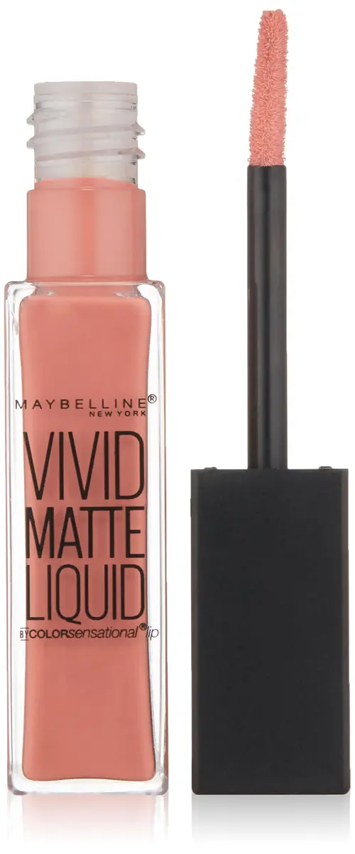 Maybelline New York Color Sensational Vivid Matte Liquid Lipstick, Nude Flush, 0.26 fl. oz. | Velvety, Vivid Color for Daily Wear - main product image