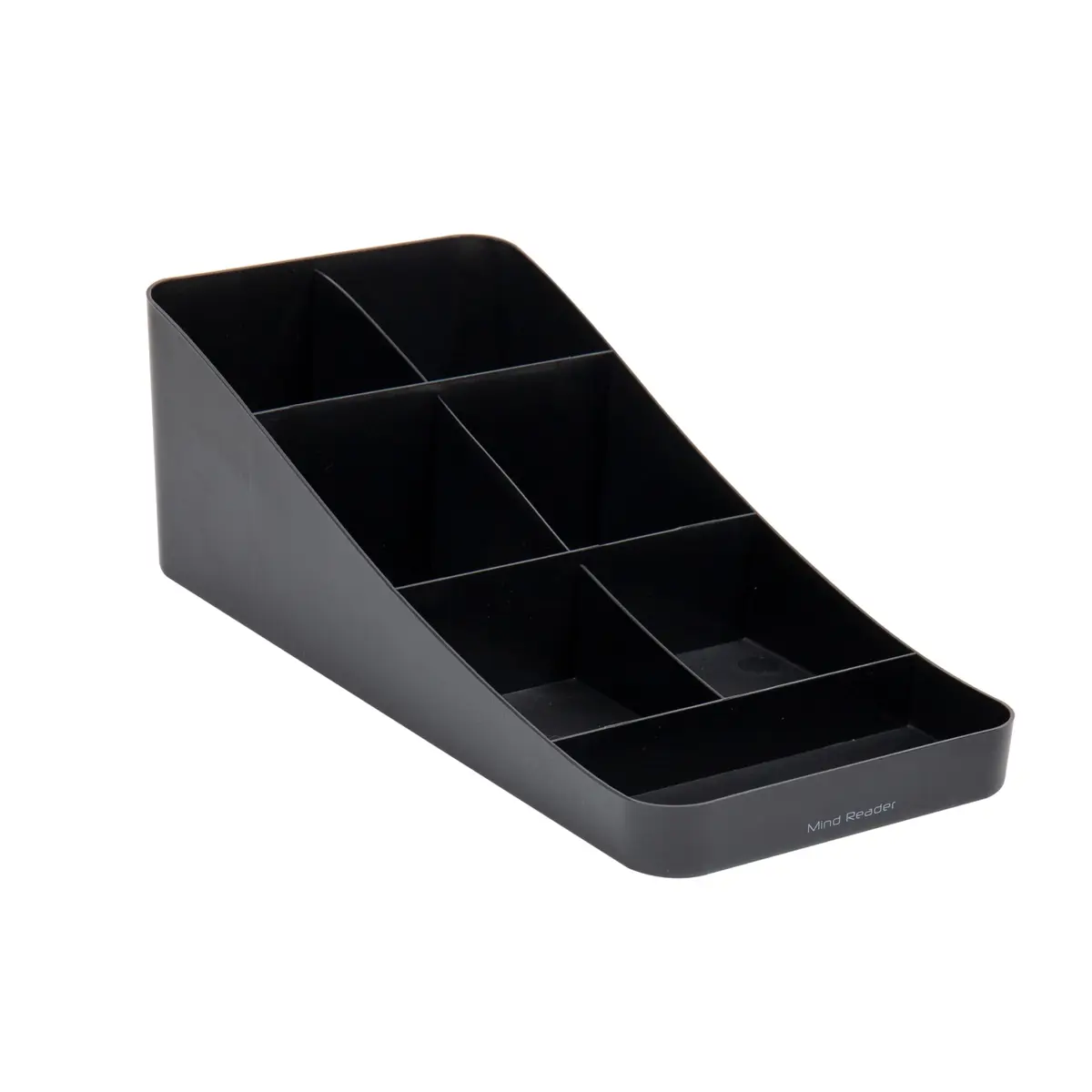 Mind Reader Countertop Condiment Station Organizer with 7 Compartments | Black, 7.25"L x 15.5"W x 5.25"H - view 4