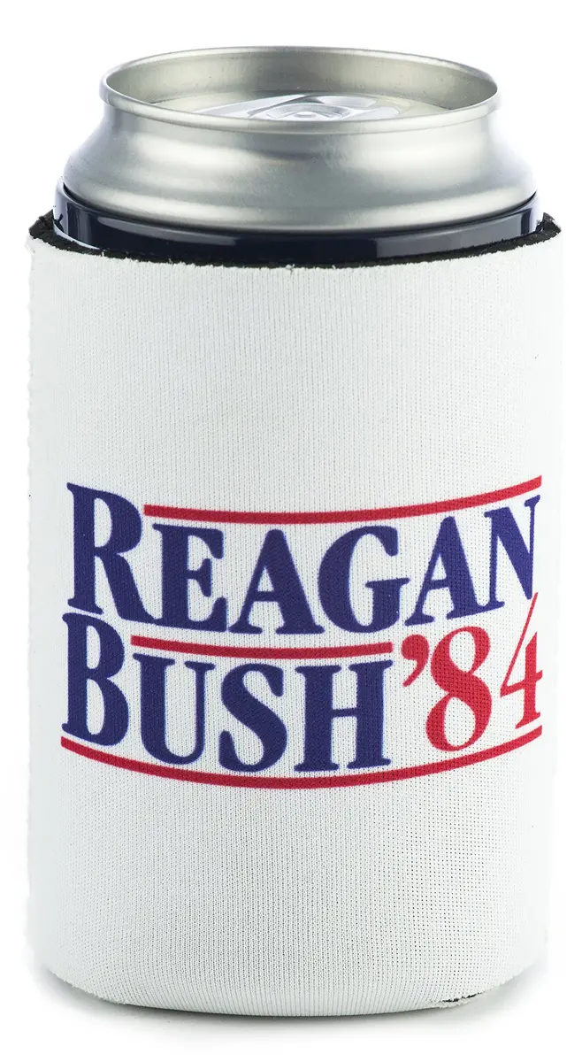 Funny Guy Mugs Reagan Bush '84 Collapsible Neoprene Can Coolie - Drink Cooler (12 oz) - main product image
