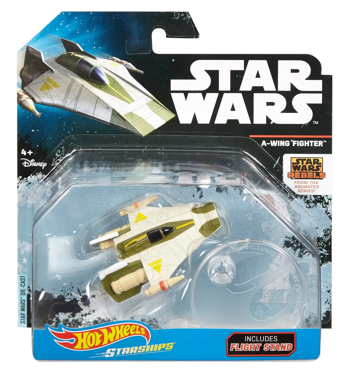STAR WARS Hot Wheels Starship A-Wing Fighter (Rebels) | 1:64 Scale Diecast Model for Collectors & Kids - view 3