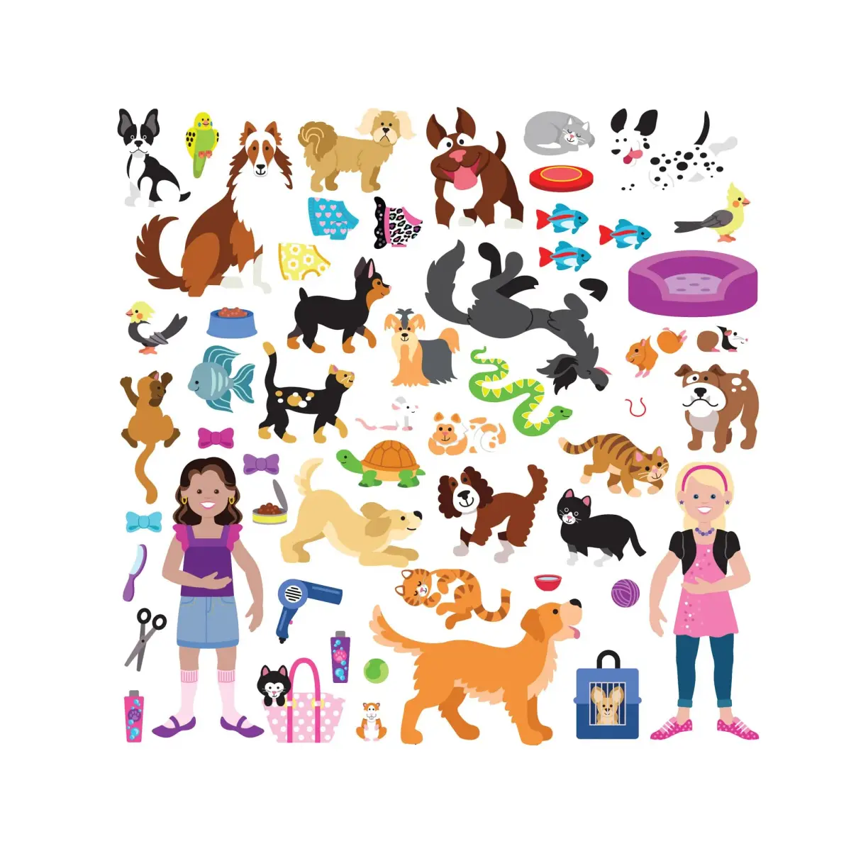 Melissa & Doug Pet Place Puffy Sticker Activity Book | Reusable Stickers & 10 Scenes - view 4
