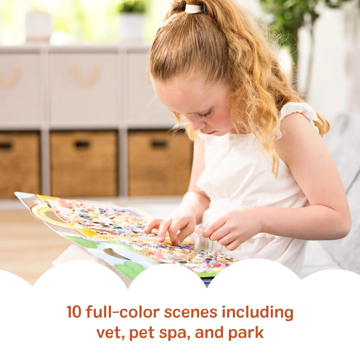 Melissa & Doug Pet Place Puffy Sticker Activity Book | Reusable Stickers & 10 Scenes - view 2