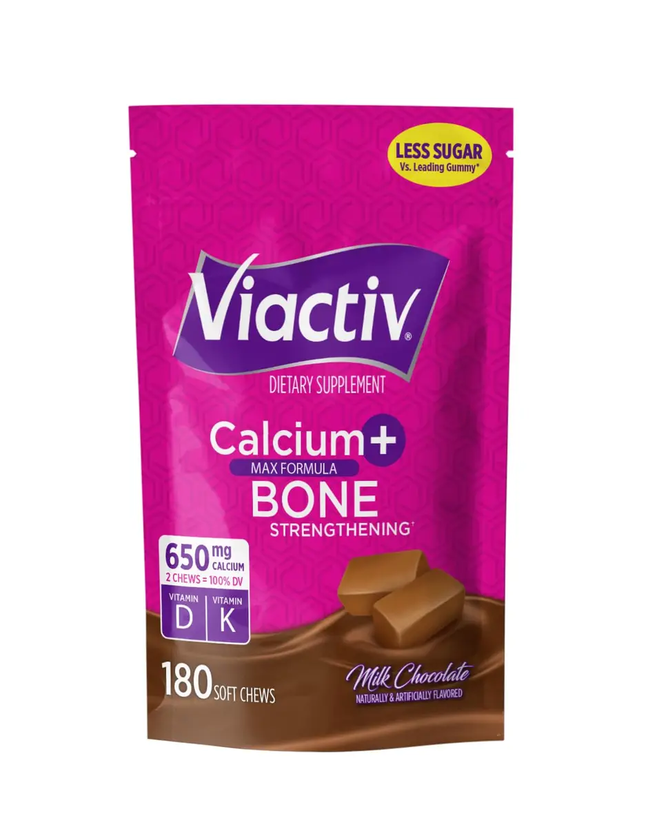 Viactiv Calcium + Vitamin D Soft Chews 180 Count | Milk Chocolate for Bone Support in India - main product image