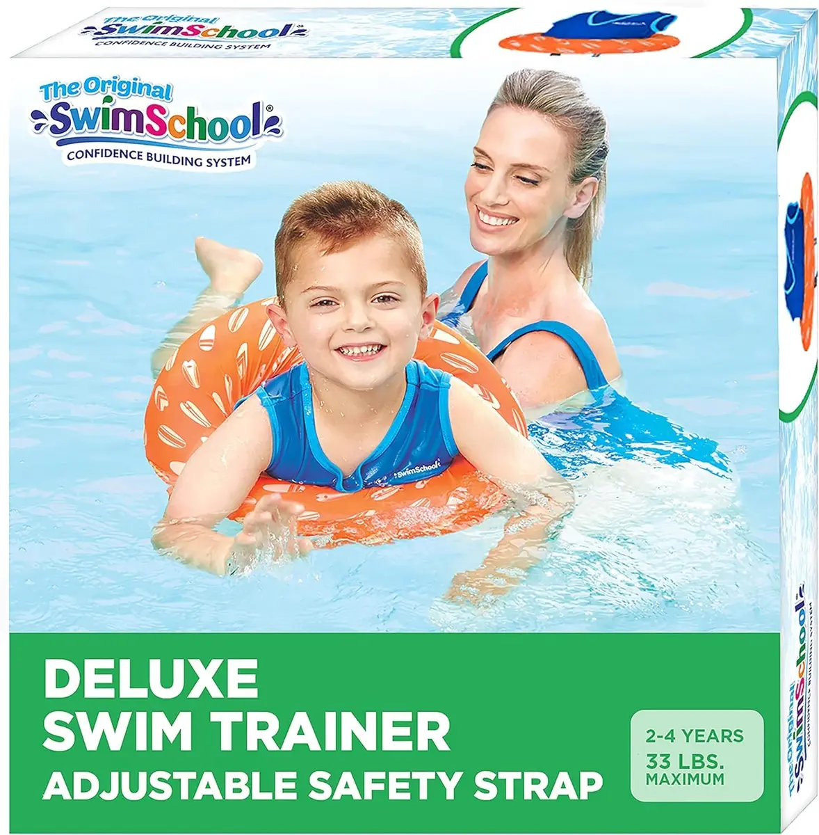 SwimSchool Deluxe Swim Trainer (Berry/Blue) | Heavy Duty Toddler Float Vest with Adjustable Safety Seat - view 6