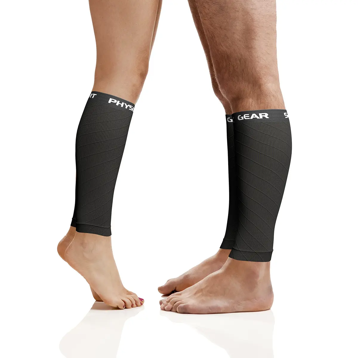 Physix Gear Sport Calf Compression Sleeves S/M Black | FDA Approved Graduated Compression - view 3