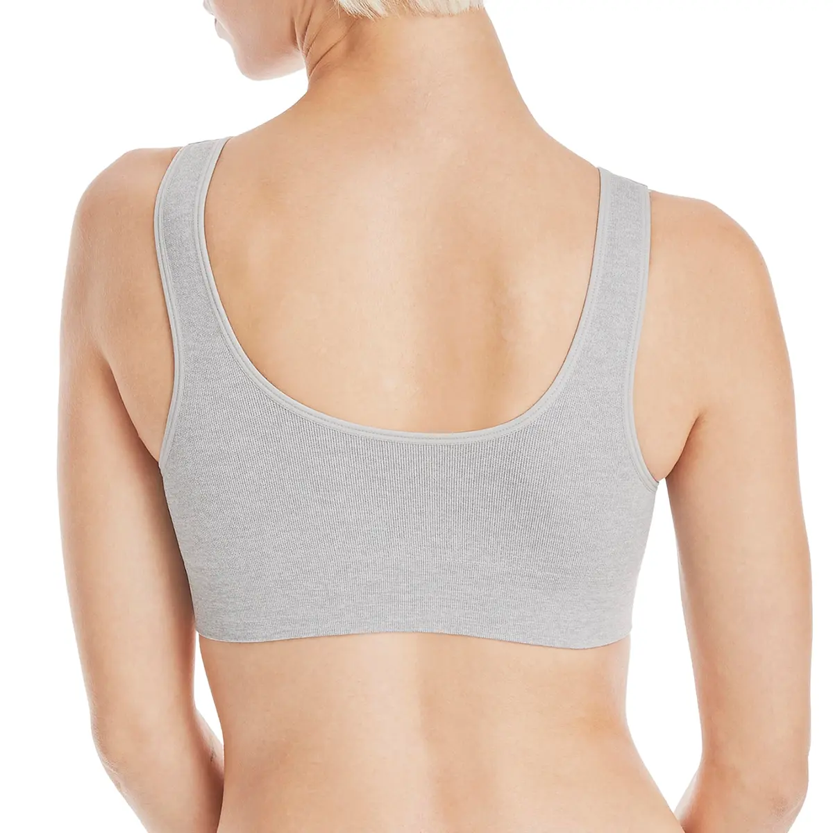 Hanes Women's Cozy Seamless Wire-Free Bra, Light Grey Heather, X-Large | Supportive, Comfortable & Seamless for Daily Wear - view 3