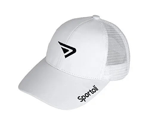 Sportoli Kids & Adult Cotton Blend Mesh Snapback Baseball Cap - White | Adjustable Fit for Boys & Girls - main product image