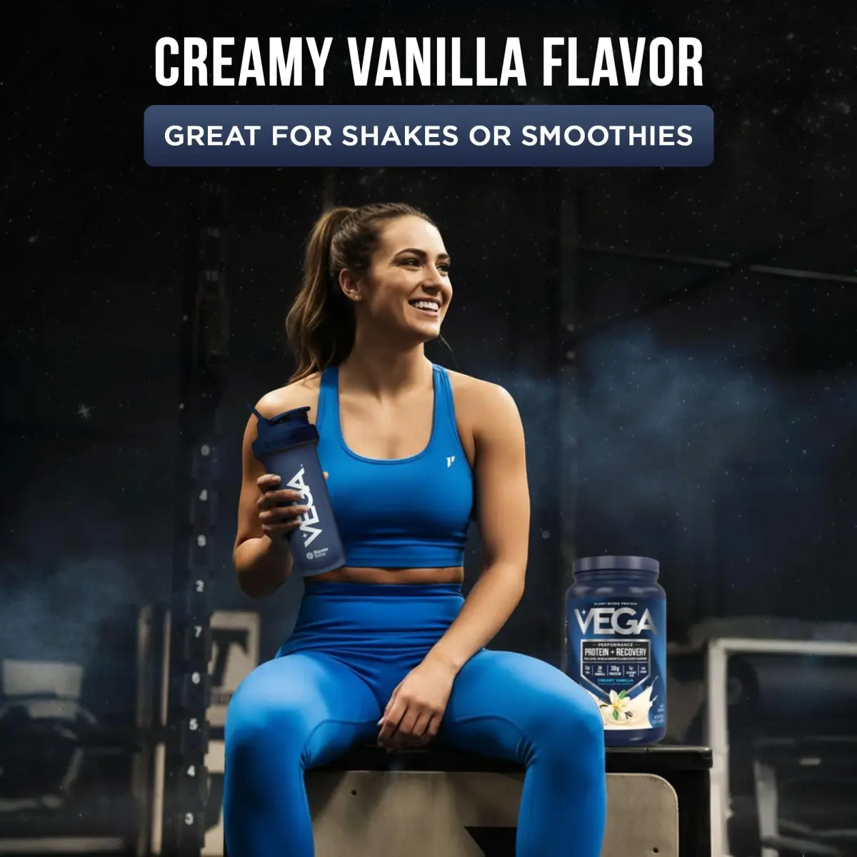Vega Protein + Recovery Vanilla 816g (28.8 oz) | NSF Certified Plant-Based Protein for Muscle Recovery - view 5