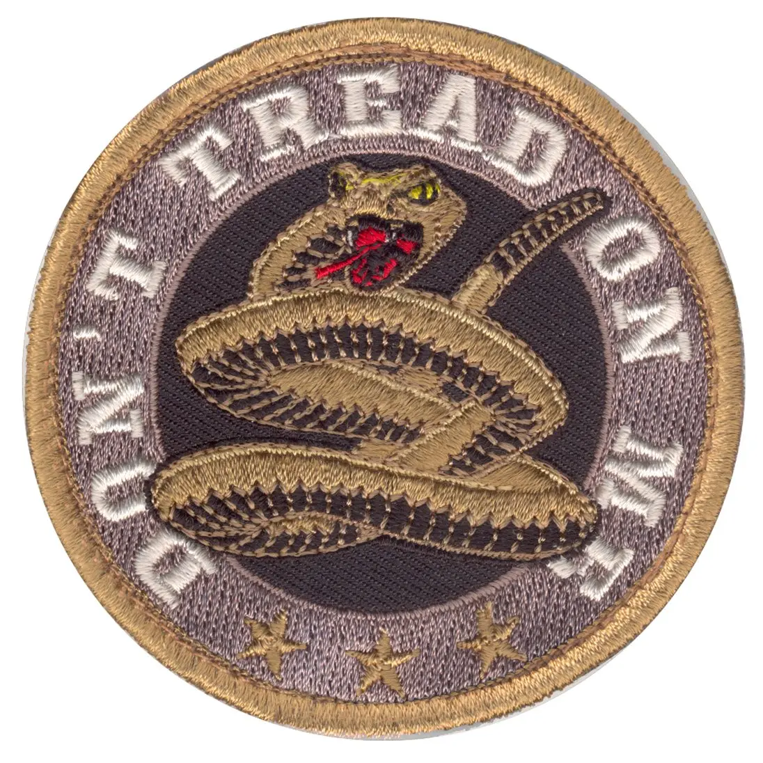 Rothco Don't Tread On Me Round Morale Patch 7.62 cm (3") | Hook Backing for Uniforms & Gear - main product image